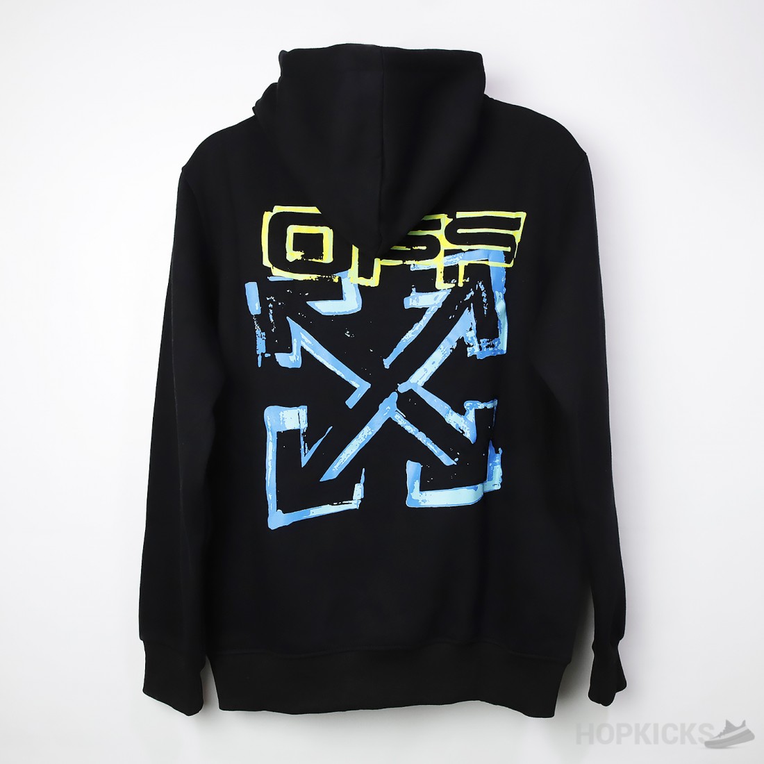 Off White Black Turquoise Hoodie